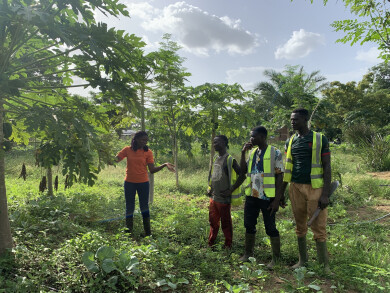 Formation pratique sur le terrain avec les bénéficiaire d'Ekofoda