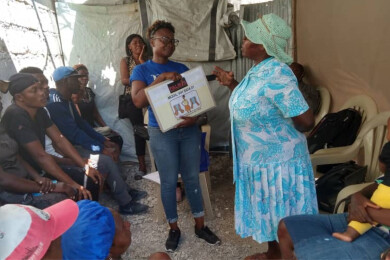 formation animée par animatrice de Palmis Mikwofinans Sosyal en haïti