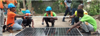Installation de panneaux solaire en Haïti par Palmis Eneji
