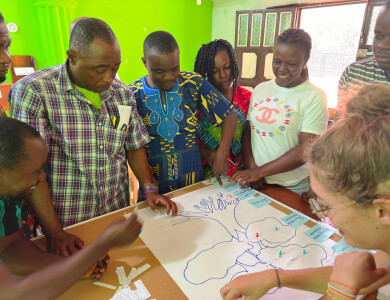 Atelier de travail sur la théorie du changement chez Elili au Libéria