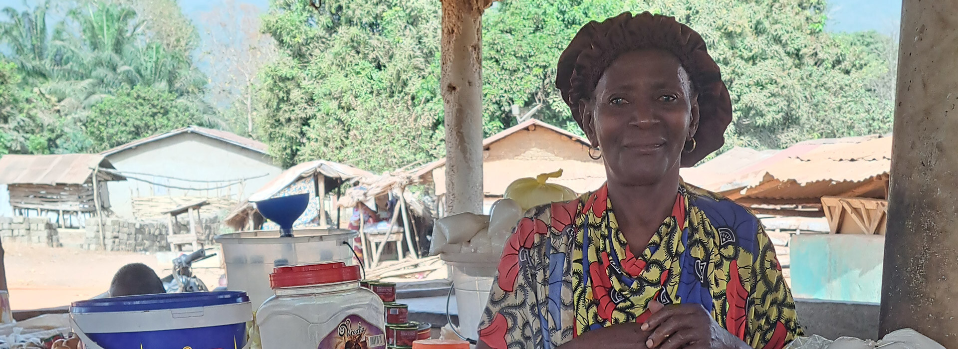 Portrait de Mamadama Sylla, commerçante et bénéficiaire de Wakili en Guinée