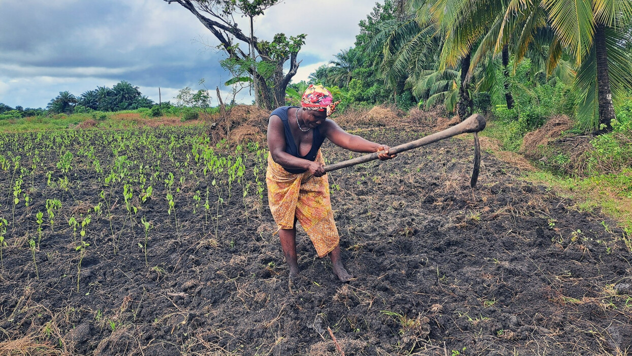 Femme agricultrice en Guinée - Entrepreneurs du Monde