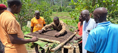 Des agriculteurs accompagnés par Wakili en Guinée participent à une école-aux-champs