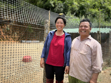 Bénéficiaire de Anh Chi Em Vietnam avec son mari