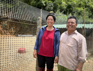 Bénéficiaire de Anh Chi Em Vietnam avec son mari