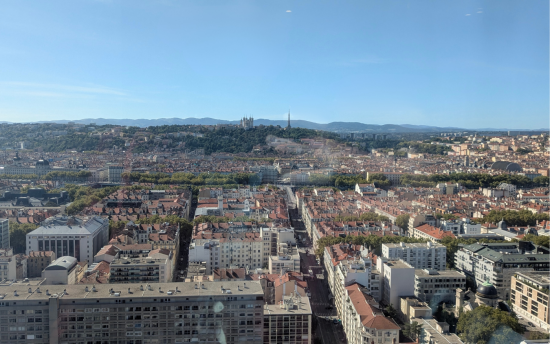 Vue depuis la tour incity à lyon