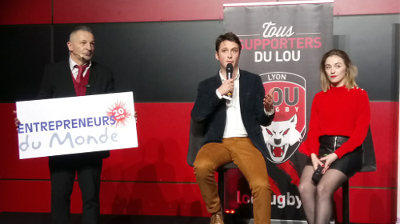 Thibaut Mary présente l'ONG Entrepreneurs du Monde au dîner partenaire le LOU